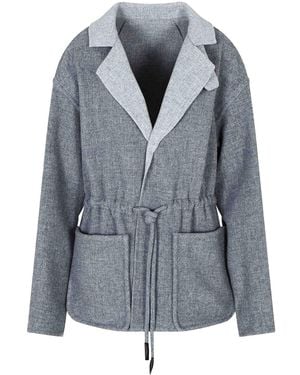 Giorgio Armani Drawstring Jacket - Grey