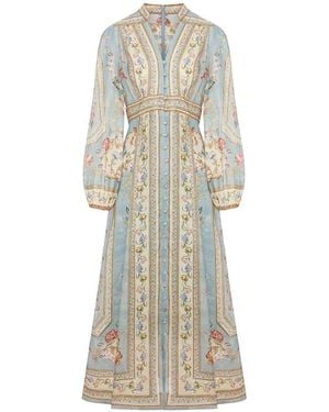 Zimmermann Vestido Midi - Azul