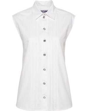 Moschino Ribbed Detail Shirt - White