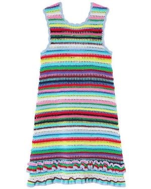 Ganni Cotton Crochet A-Line Dress - White
