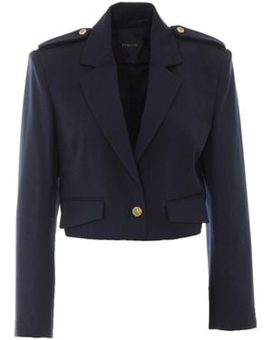 Mulberry Manna Cropped Jacket - Blue