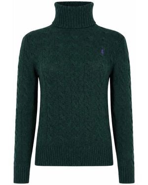 Polo Ralph Lauren Dolcevita A Trecce - Verde