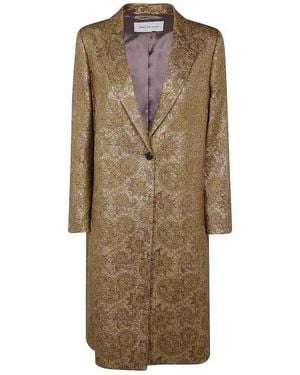 Dries Van Noten Richy Paisley Silk Coat - Natural