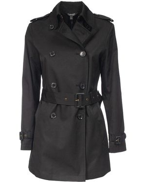 Ralph Lauren Db Blt Tr30-Lined-Coat-Cotton Blend - Black