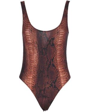 Jean Paul Gaultier And Printed Swimsuit - Brown