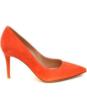 Gianvito Rossi Leather Pumps - Red