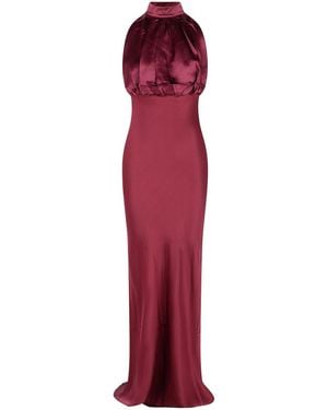 ROTATE BIRGER CHRISTENSEN Kalina' Burgundy Silk Dress - Red