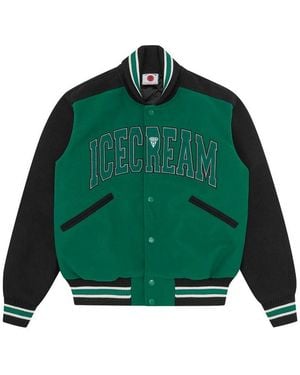 ICECREAM College Varsity Jacket - Green