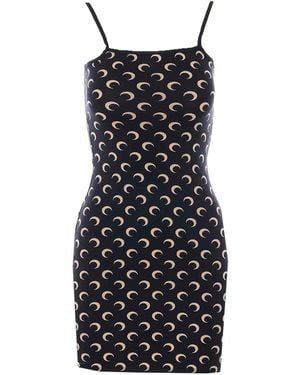 Marine Serre Moon Print Dress - Black
