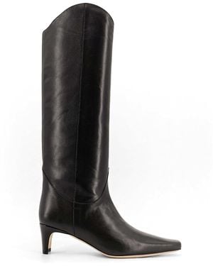 STAUD Western Wally Boot Leather Boots - Black