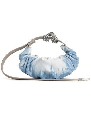 DIESEL Hobo Grab-D Satin Denim Bag - Blue