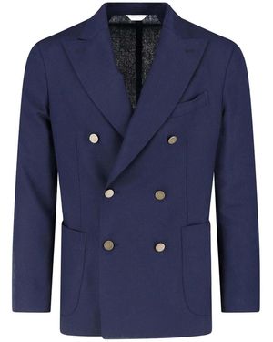 Boglioli Double-Breasted Blazer - Blue