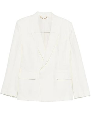 Victoria Beckham Double Breasted Tailored Jacket - White