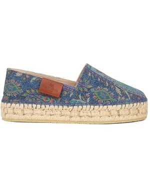 Etro Paisley Espadrilles Shoes - Blue