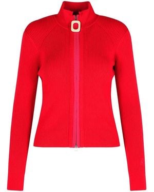 JW Anderson Crimson Cotton Blend Turtleneck Sweater - Red