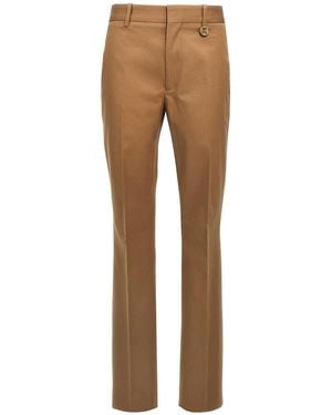 Burberry Straight Trousers - Natural