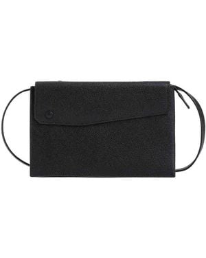 Valextra Trio Crossbody Bag - Black