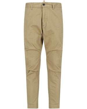 DSquared² Chino Trousers With Welt Pockets - Natural