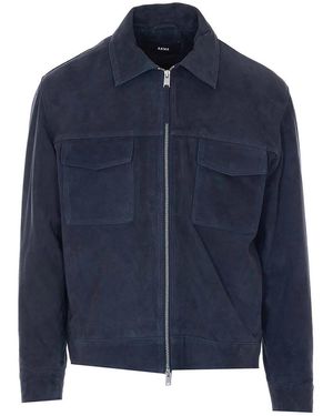 Arma Royal Kale Suede Jacket - Blue