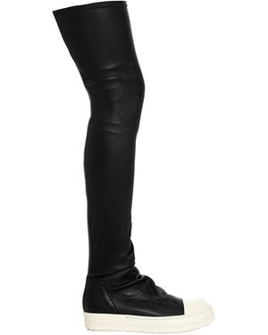 Rick Owens High Stocking Sneaks Boots - Black