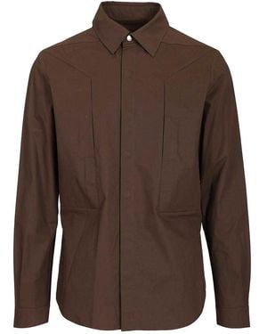 Rick Owens Fogpocket Outershirt - Brown