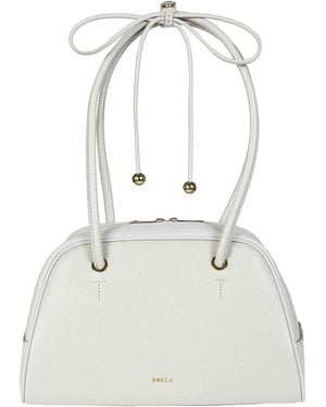 Furla Poppy M Dome - White
