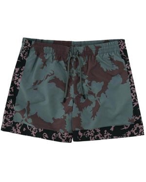 Dries Van Noten Floral Print Swimsuit - Grey