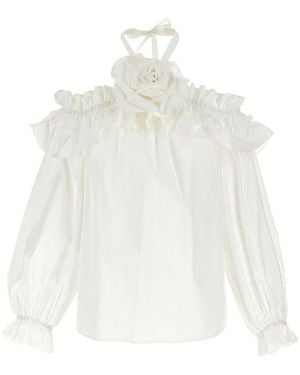 Carolina Herrera Shoulder Top - White