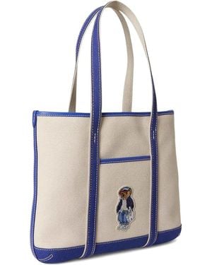 Polo Ralph Lauren Spring Bear Small Tote Bag - White