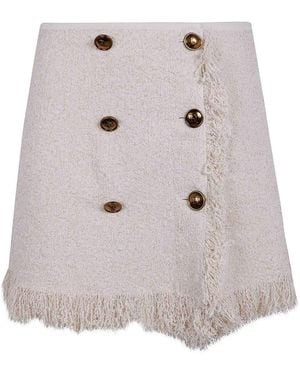 Elisabetta Franchi Mini Knit Skirt - Grey