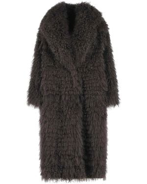 Simonetta Ravizza Julia Reversible Mongolia Coat - Black