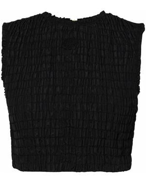 Patou Top Crop Smock - Black