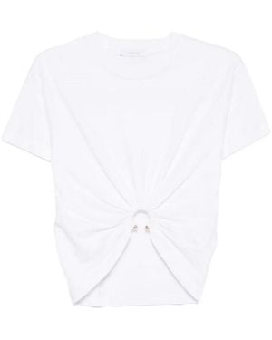 Rabanne T-Shirt Crop Anello - White