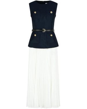 Self-Portrait Taffeta Polyester Dress - Blue