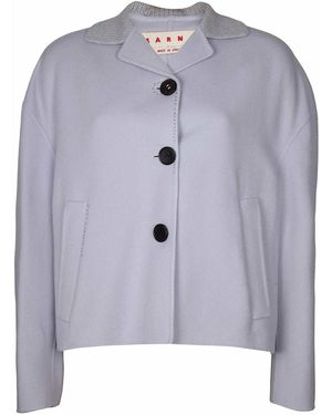 Marni Wool And Cashmere Jacket - Blue