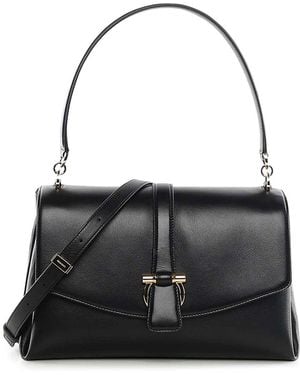 Ferragamo Leather Shoulder Bag - Black