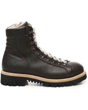 Eleventy Leather Boots - Black