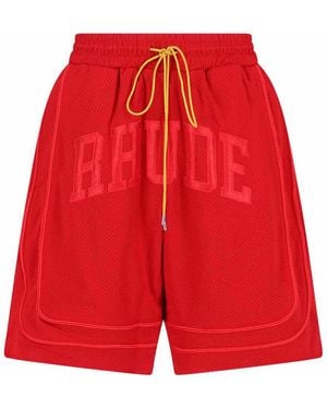 Rhude Logo Shorts - Red