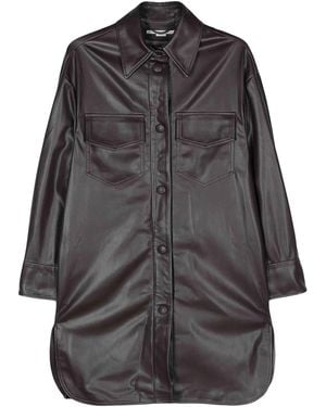 Stella McCartney Faux-Leather Overshirt - Gray