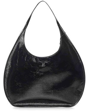 Courreges Holy Naplack Flat Bag - Black