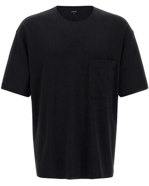 Lemaire Cotton And Silk T-Shirt - Black