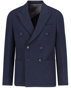 Paul Smith Double-Breasted Jacket - Blue