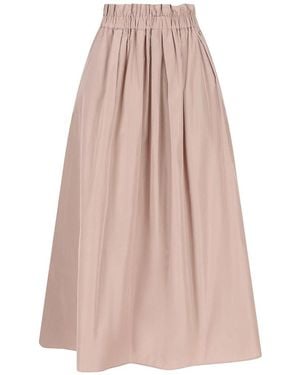 Herno Light Long Crinkled Skirt - Pink
