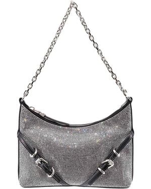 Givenchy Shoulder Bag With All-Over Rhinestones - Gray