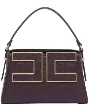 Elisabetta Franchi Logo Handbag - Purple