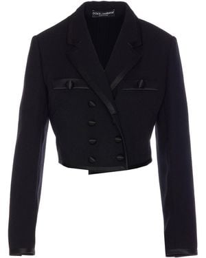 Dolce & Gabbana Cropped Jacket - Blue