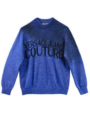 Versace Jeans Couture Degrad Logo Jumper - Blue
