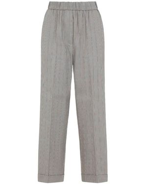 Peserico Linen Trousers - Grey