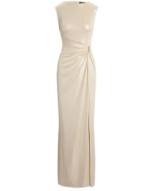 Ralph Lauren Ilianne-Sleeveless-Gown-Metallic Jersey - Natural