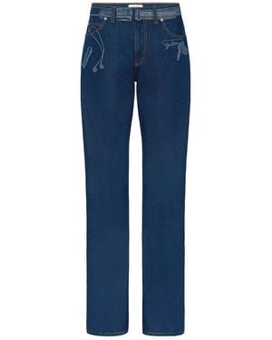 Jean Paul Gaultier Vaqueros Rectos - Azul